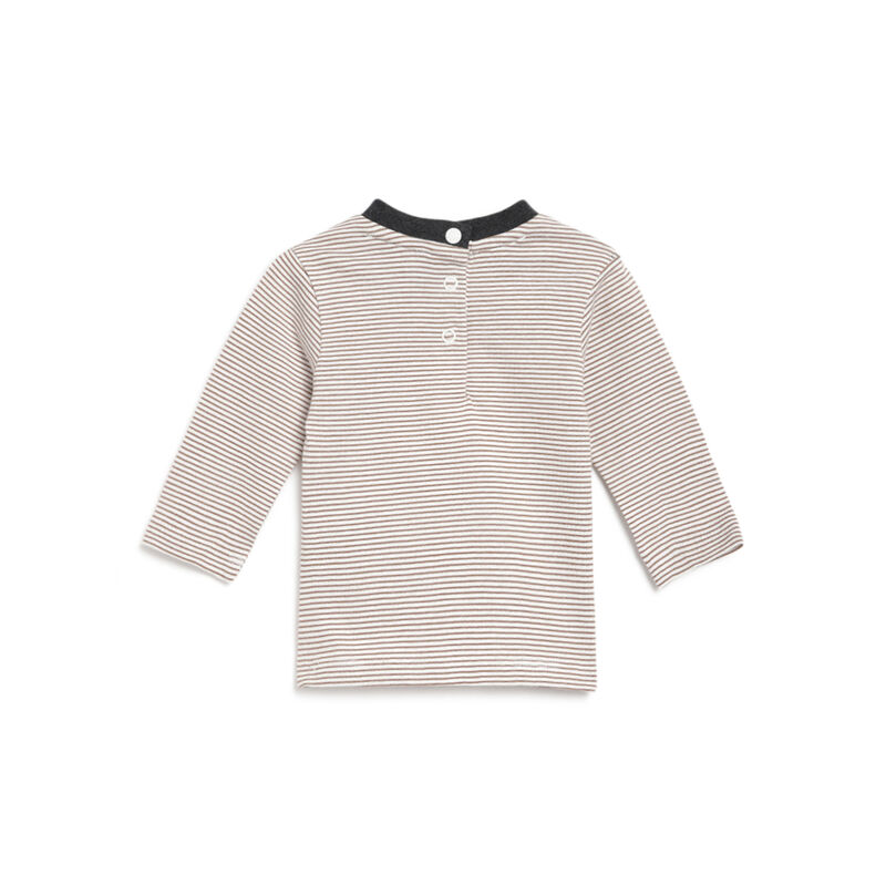 Boys Natural Striped Long Sleeve T-Shirt image number 1